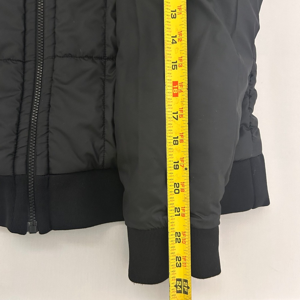 North Face Jacket Mens Small Black White Reversible Puffer Camo Hoodie Full Zip - Picture 12 of 12